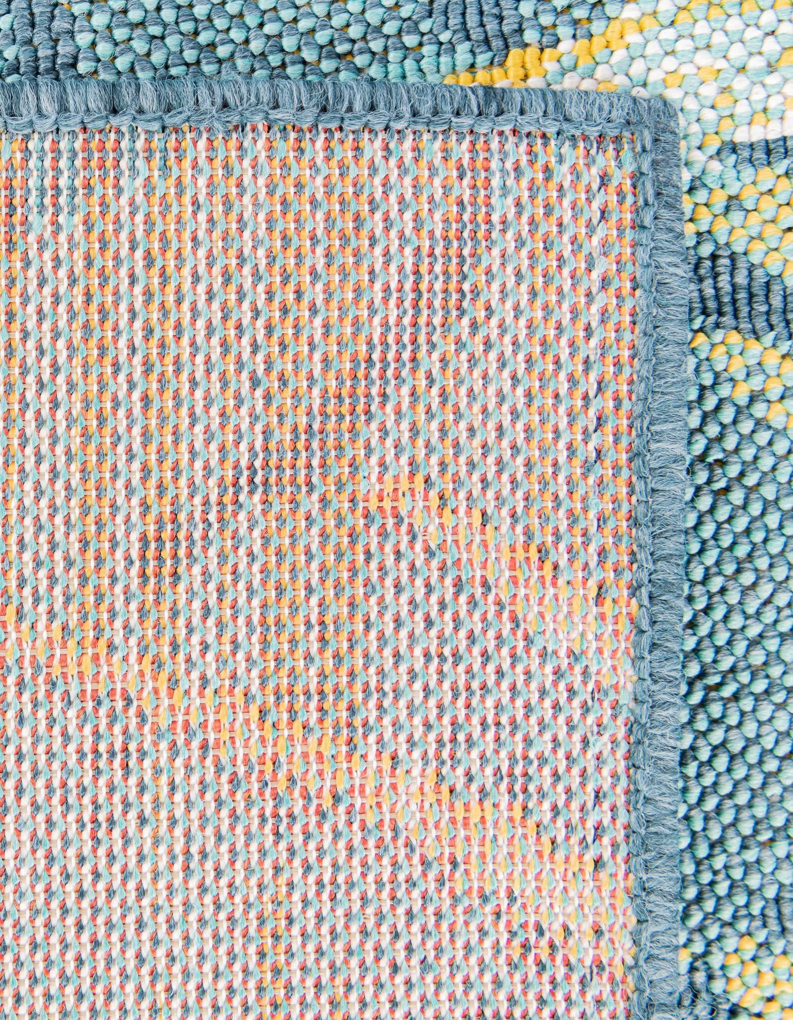 Unique Loom Outdoor Coastal Collection Area Rug - Flamingo (5' 3" x 8' Rectangle Multi/Teal)