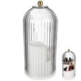 thumbnail image 1 of White Rotatable Cosmetic Organizer with Transparent Cover for Home Use 360 Degree Rotation, 1 of 2