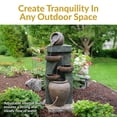 thumbnail image 3 of Sunnydaze Cascading Earthenware Pottery Stream Outdoor Water Fountain, 3 of 12
