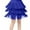 Blue, variant on MIASHUI Girls Dance Skirt with Fringe Tassels for Latin Ballroom Performance Layered Tutu Green,170/ L