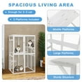 thumbnail image 6 of Pefilos 64" Outdoor Cat House, Large Cat Condo for Feral Cats Wooden Outside Cat Cage Weatherproof with Platforms, White, 6 of 11