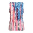 thumbnail image 4 of KVMeteor Women's American Flag Sleeveless Tank Tops 4th of July Stripes Patriotic T Shirts, 4 of 8