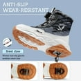 thumbnail image 5 of FANGFIUP Boys Hiking Boots Kids Hiking Shoes Girls Outdoor Warm Winter Snow Boots Adventure Trekking Shoes Anti-skid Sneakers Steel Buckle Durable Comfortable, 5 of 6