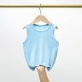 thumbnail image 2 of TEAJOPSUU Toddler Kids Tank Tops Soft Modal Sleeveless Tops for Girls Boys Solid Color Round Neck Basic Tee Shirt 2-12 Years Sky Blue, 2 of 4