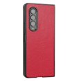 thumbnail image 3 of Dteck Leather Case for Samsung Galaxy Z Fold 3 Solid Color PU Leather Slim Thin Lightweight Shockproof Folding Case Cover for Samsung Galaxy Z Fold 3,Red, 3 of 5