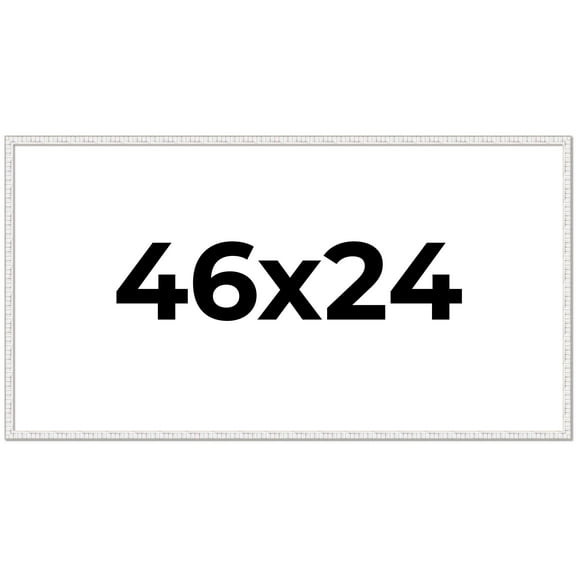 46x24 Frame White Real Wood Picture Frame Width 0.75 inches | Interior Frame Depth 0.5 inches |