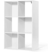 CAPHAUS Sturdy Room 11-Inch Cube Storage Organizer Shelf, with Thick Exterior Edge, Storage Shelf Divider w/Back, Bookcase, 6-Cube / 8-Cube / 9-Cube, Colors Available in Rustic Grey Oak and White