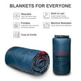 thumbnail image 3 of Rioyalo Puffy Camping Blanket | Wearable, Windproof, Waterproof Soft Outdoor Blanket For Travel | Lightweight Portable | Concerts, Picnics, Backpacking, Hiking, Beach, Stadium | XL 55.1 x &8.7 in, 3 of 6