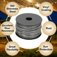 thumbnail image 4 of Uxcell 100 Ft Wire Rope 304 Stainless Steel Cable 3/32inch(1.5mm) Vinyl Coated, Transparent, 4 of 7