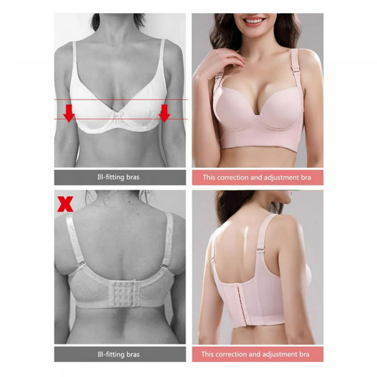 Filifit Sculpting Uplift Bra, Women Plus Size Deep Cup Bra Full Back  Coverage Hides Back Fat Chumbo Bra (as1, Cup_Band, c, dd, 44, White+White,  44C/D/E)