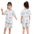 thumbnail image 2 of Pijamas Kawaii Sanrio para niños, Mymelody Kuromi Cinnamoroll, Bonito traje de manga corta de Anime, ropa suelta para el hogar, regalo para niña, nuevo gym unisex, 2 of 2