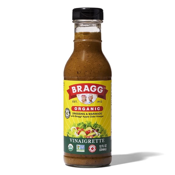 Bragg Organic Oil-Free Vinaigrette Salad Dressing and Marinade - 12 fl oz - Gluten-Free Dressing with Bragg Apple Cider Vinegar