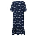 thumbnail image 6 of Nightgowns for Women Plus Size Long Sleepwear Square Neck Loungewear Short/Long Sleeve Pajama Loose Ruffle Hem House Dress Floral Duster Soft Comfy Nightdress,XL-5XL, 6 of 9