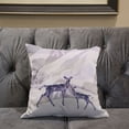 thumbnail image 5 of Curious Deer Indoor/Outdoor Pillow with Removable Cover in Beige Black Purple Brown18x18, 5 of 5