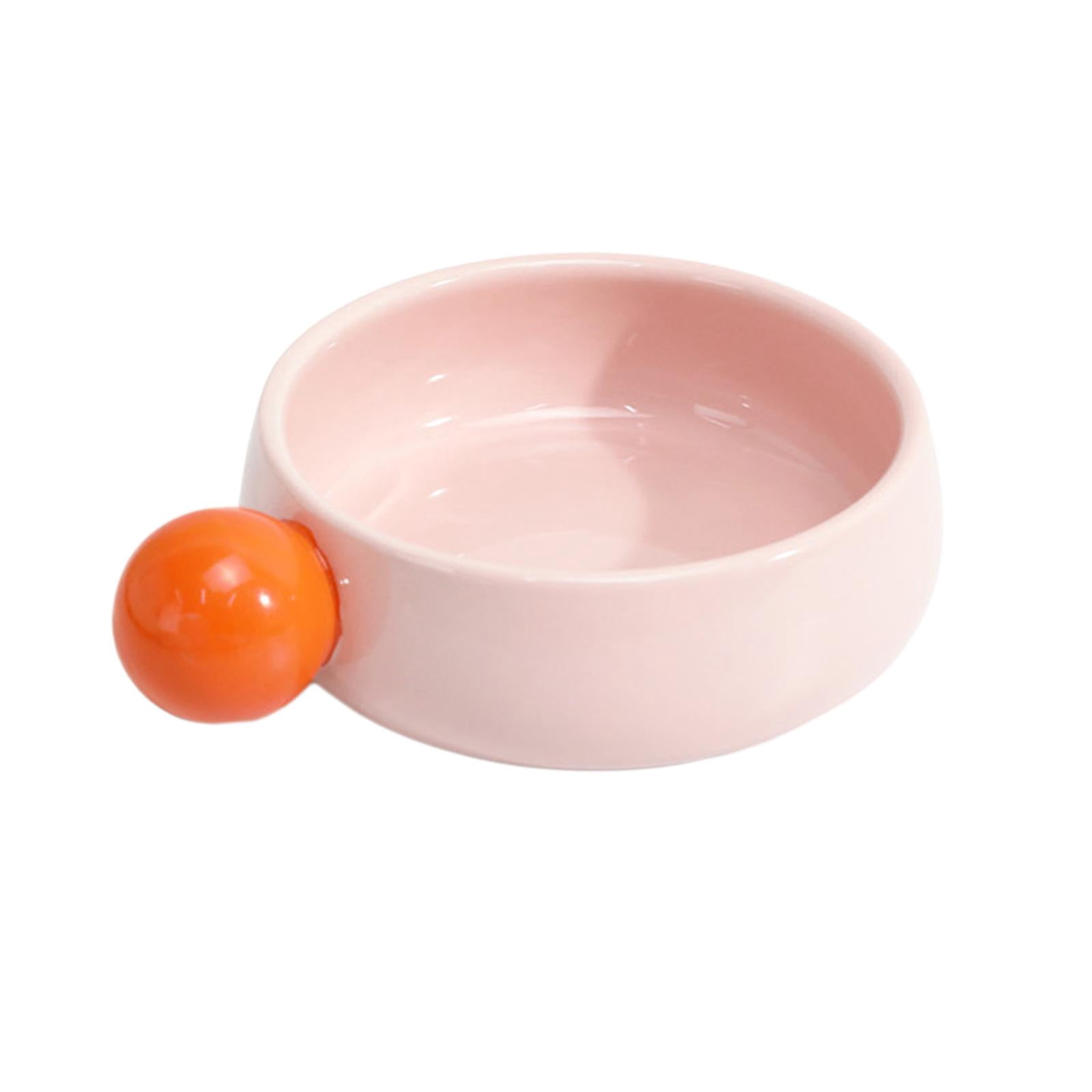 Gazechimp Cat Bowl Portable Wide Cat Dish for Pet Supplies Small Animals Pets Supplies Pink