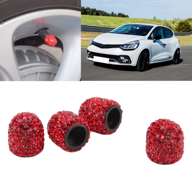 Bling Valve Stem , Shiny Look, Simple Installation, Reflects Colorful Lights, Protects Tires, Universal For Car Motorcycle