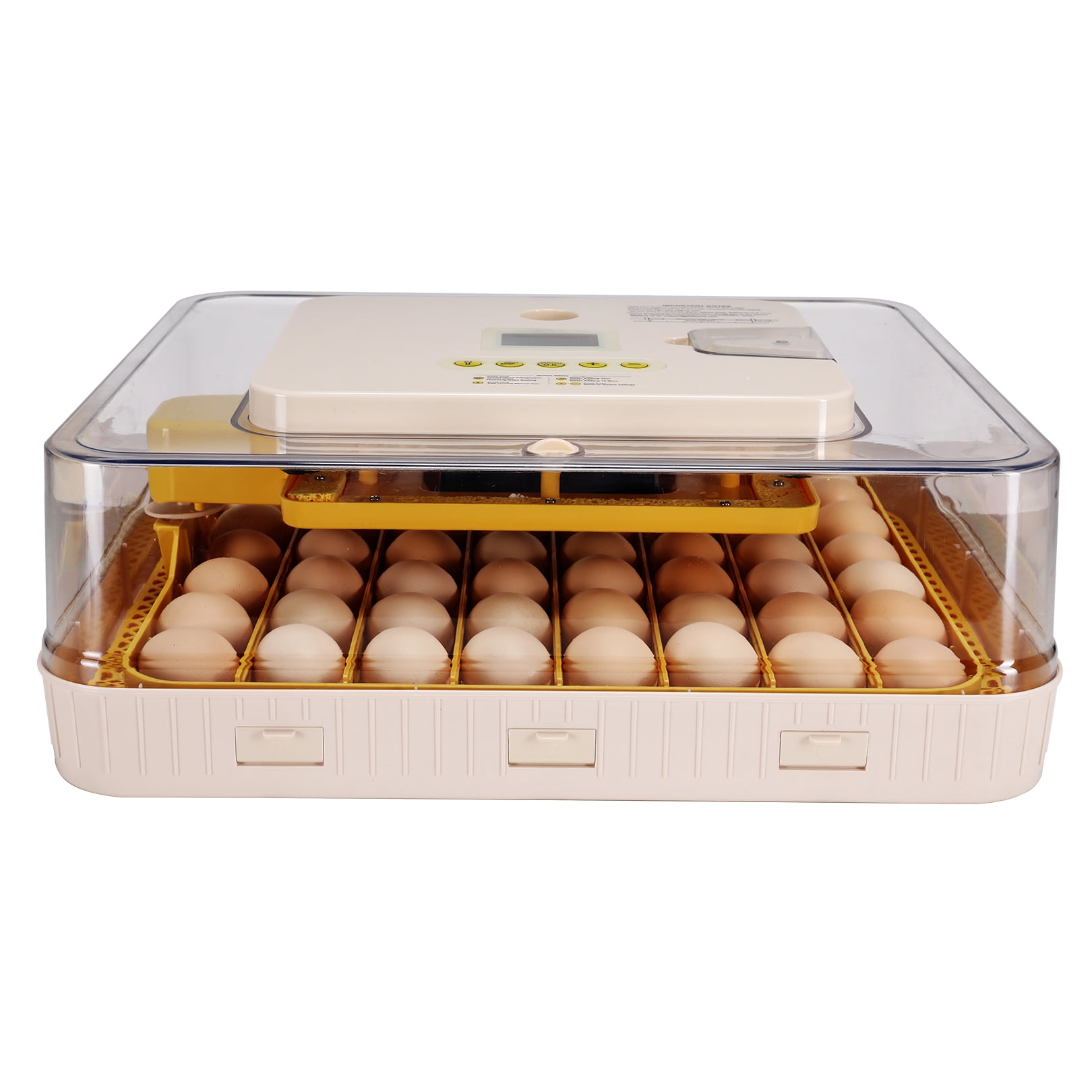 Adnoom 56 Egg Incubator Chicken Incubators for Hatching Eggs with Automatic Egg Turner and Humidity Temp Control, Egg Hatcher Incubator with Egg Candler for Chicken Ducks Bird Quail,Yellow