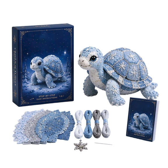 Arctic Winter Guardians DIY Patchwork Kit, Felt Animal Patchwork Sewing Kit for Beginners, 3D Stuffed Animals Mythical Creature, DIY Craft Kit for Craft Lovers(B)
