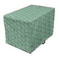 thumbnail image 1 of Antique Oriental Dog Crate Cover, Continuous Eastern Style Simplistic Leaves Arrangement Pattern, Easy to Use Pet Kennel Cover Small Dogs Puppies Kittens, 7 Sizes, Jade Green and White, by Ambesonne, 1 of 6