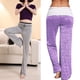 thumbnail image 5 of Wosthever Pantalones de Yoga con cordón ajustable para mujer de otoño, pantalones de pierna ancha empalmados para ejercicio físico para correr Uniforme atlético L, 5 of 6