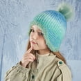 thumbnail image 2 of Kids Winter Hats Girls Knit Winter Beanie Hats with Pompom Ear Flaps Cap Warm Ski Cap for Boys, 2 of 7