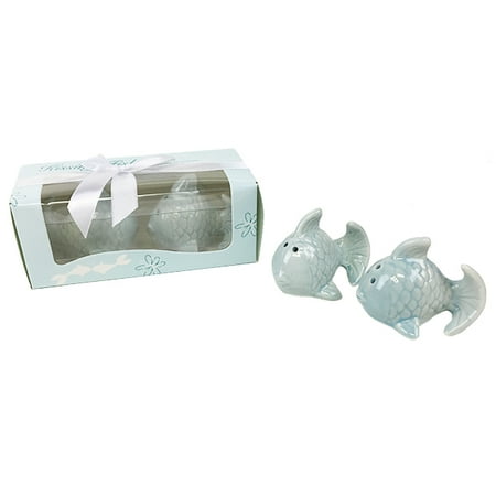 - Just Artifacts Kissing Fish Salt and Pepper Shakers - Perfect Party Favors or Gifts for Weddings, Bridal Parties, and Home Decor.