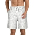 thumbnail image 2 of Uemuo Cute Poodle Dog Pattern Men's Swim Trunks Hawaiian Beach Bathing Suit Swimsuits Beach Quick-Dry Shorts with Pockets-3X-Large, 2 of 9