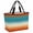 Orange Blue, variant on Burnt Orange Yellow Teal Ombre Beach Bag for Women, Large Breathable Mesh Beach Tote Bag, Modern Gradient Abstract Art Sandproof Lightweight Travel Bags for Vacation Picnic Swimming Pool