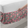 thumbnail image 2 of Flower Bed Skirt, Romantic Bridal Bouquet Art with Hydrangea Peony and Chrysanthemum, Elastic Bedskirt Dust Ruffle Wrap Around for Bedding Decor, 4 Sizes, Dark Coral Sage Green, by Ambesonne, 2 of 2