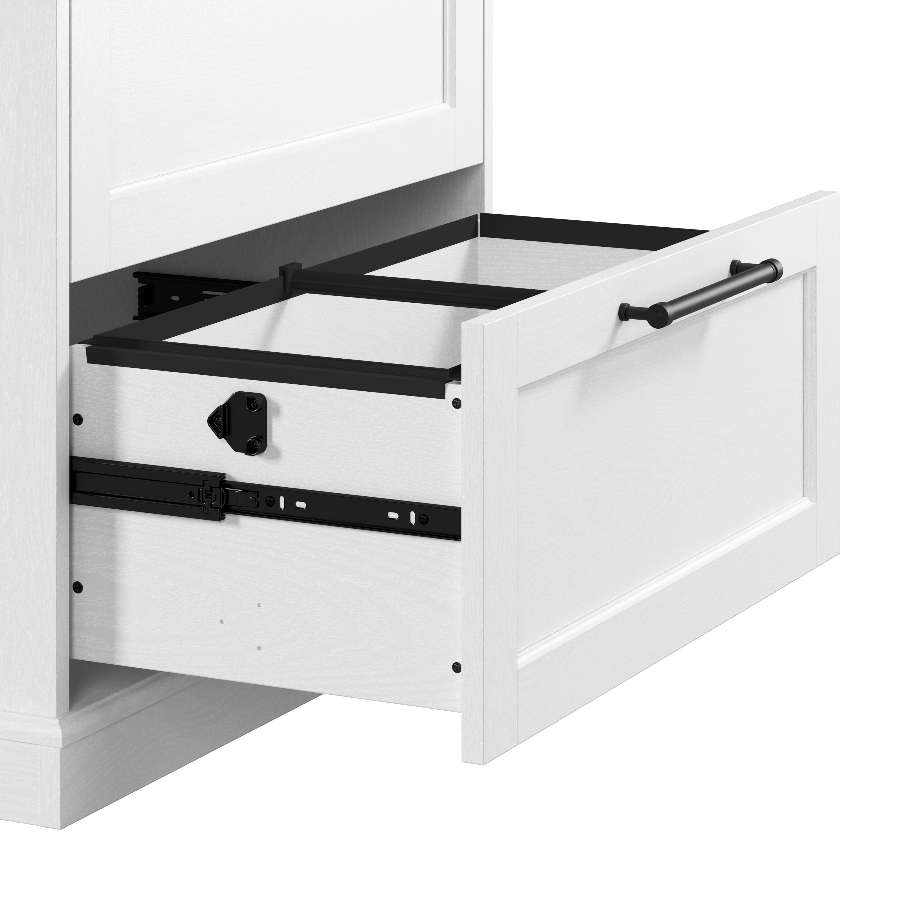 Bush Furniture Westbrook 2 Drawer Lateral File Cabinet in Ash White