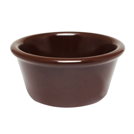 

4 Oz 3 3/8 Chocolate Melamine Smooth Ramekin Melamine Pack of 6 2 packs