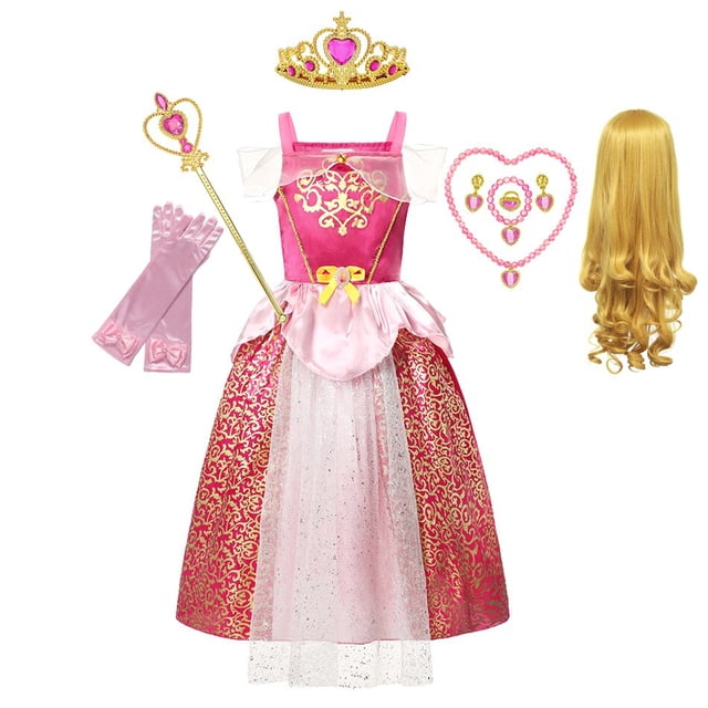 Disney vestido de Cosplay de Cenicienta Rapunzel para niña, ropa de Blancanieves, Bella Aurora, vestido de fiesta de cumpleaños para niños, disfraz de princesa Fivean unisex
