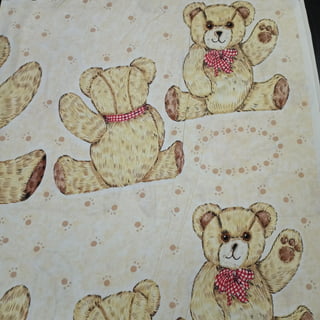 vintage bear plush fabric A71 - Teddy Supplies