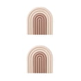 thumbnail image 3 of Inteprter Posavasos aislantes en forma de arcoíris, almohadillas para botellas, mantel individual antiescaldado reutilizable desmontable, accesorios de cafe beige 2piezas Inteprter CBP161645, 3 of 5