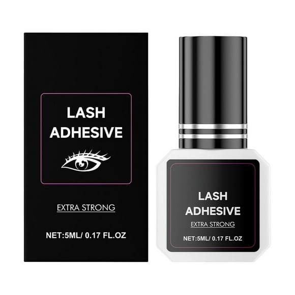 VEYES INC Eyelash Extension Glue - Extra Strong Professional Lash Glue 1 Sec Drying time Retention - 8 Weeks Black Adhesive Salon Use for Lash Tech 0.17fl.oz / 5ml