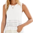 thumbnail image 2 of Sleeveless Women Crochet Casual Knit Tank Tops Sweater Vest, 2 of 7