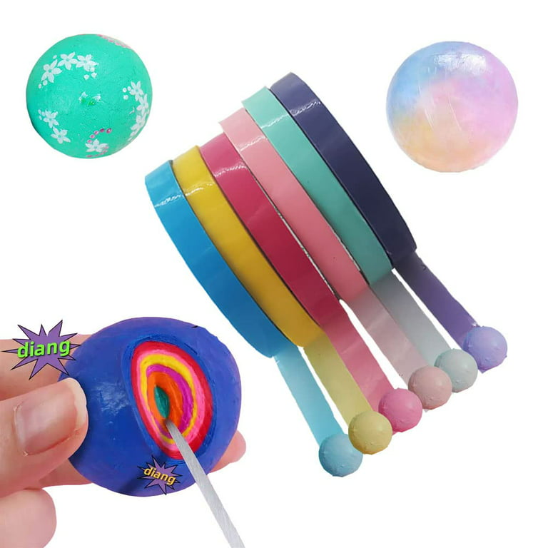  COHEALI 30 Rolls Sticky Ball Tape Ball Glue Tape Sticky Ball  Glue Toy Sticky Ball Rolling Tapes Colored Ball Tapes Decompression Tape  Colored Tape Sticky Ball DIY Tapes Plastic Child Fine 