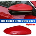 thumbnail image 3 of 1 Pair Red Mirror Cap Cover For Honda Civic 2016 2017 2018 2019 2020 2021 Rearview Mirror Cap Replacement (Red Pair), 3 of 9
