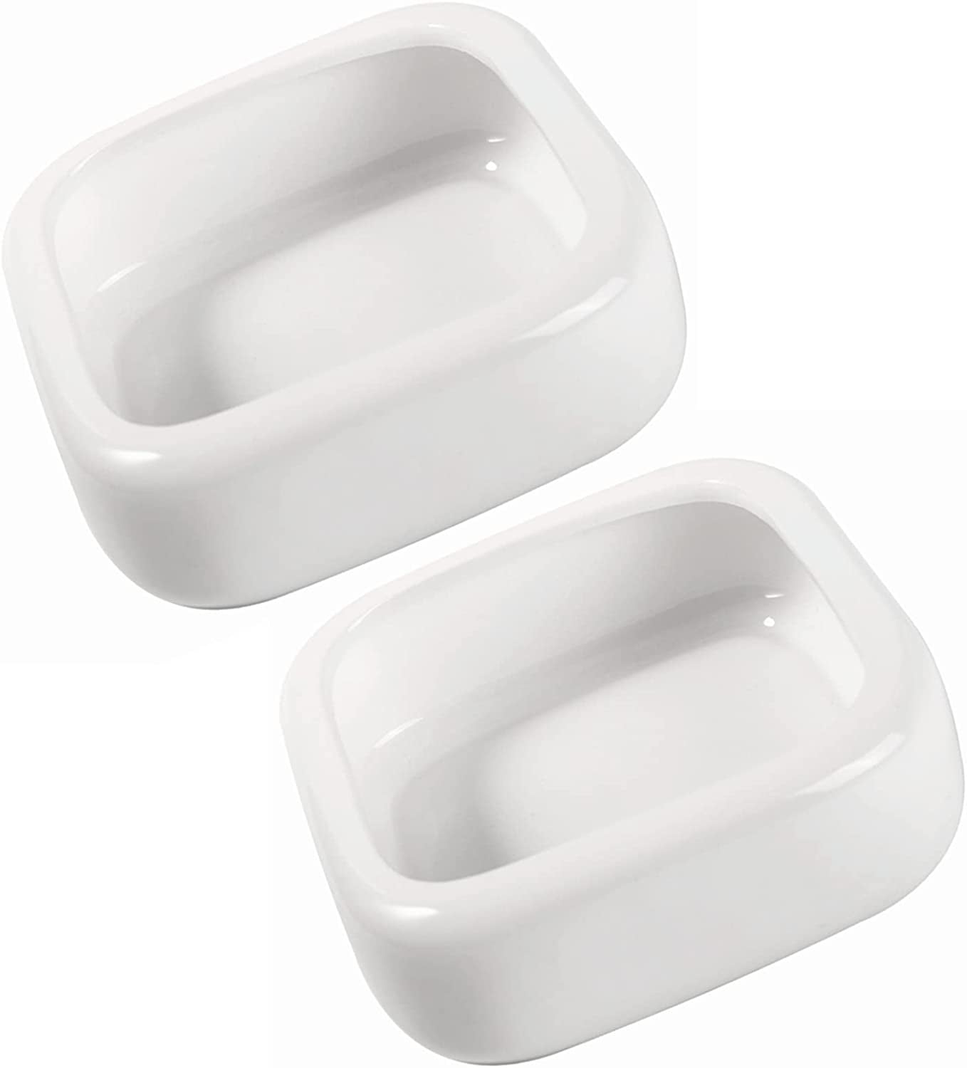 Reptile Food Bowls Ceramic Square Reptile Water Food Dish, Pet Food