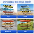 thumbnail image 4 of EDTara Kayak Storage Rack, Adjustable Freestanding Stand With Heavy-Duty Metal Frame, Easy Assembly Design for Garage Storage Of Kayak, Canoe, Surfboard, Paddleboard, and Skis, 4 of 8