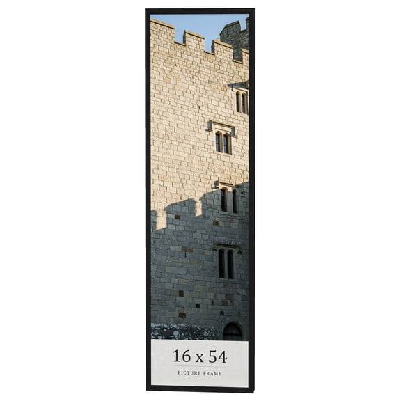 16x54 Frame Black Real Wood Picture Frame Width 0.75 inches | Interior Frame Depth 0.5 inches |