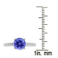 thumbnail image 3 of Sterling Silver with Natural Tanzanite and White Topaz Engagement Ring, 3 of 3