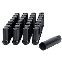 32 Black Spline Lug Nuts 14x2.0 Fits 1999-2002 Ford F-250 F-350 Excursion   Key