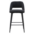 thumbnail image 4 of CorLiving Talia Luxe Velvet Upholstered Indoor Counter Height Barstools with Key Hole Backs and Metal Legs, Black (Set of 2), 4 of 10