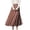 Coffee, variant on Odeerbi Skirts for Women Fashion Solid Skirt Strap Ladies Floral Skirts Mesh High Waist Pleated Skirt Beige