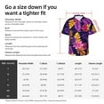 thumbnail image 5 of Disketp Hawaiian Shirts For Men,Purple Flower Print Mens Casual Short Sleeve Button Down Shirts Beach Shirt, 5 of 7