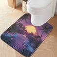 thumbnail image 2 of Yayeee Bath Rug for Bathroom Floor Non Slip Rectangle Fluffy Soft Absorbent Mat, 16"x24", Blue Neon Road, 2 of 7