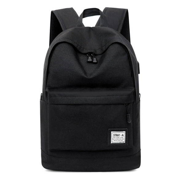 xiaxaixu Casual Backpack, Letter Printed Patch High-Capacity Anti-Theft Lightweight Laptop School Bookbag for Women Men
