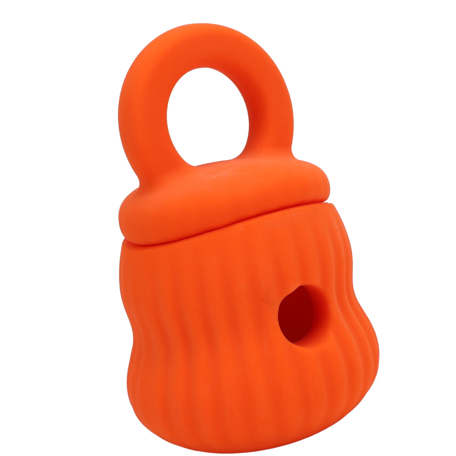 YAHHU Interactive Dog Slow Feeder Toy Orange Silicone Treat Dispenser Prevent Digestive Problems Reduce Anxiety Stress for Pets (6.69 inches / 17 cm)