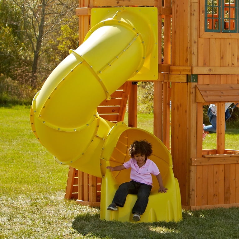 Swing-N-Slide Yellow Turbo Tube Slide, Outdoor Playground